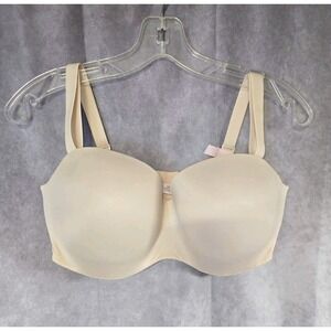 Victoria's Secret 38 DDD Marzipan Lightly Lined Smooth Strapless Bra